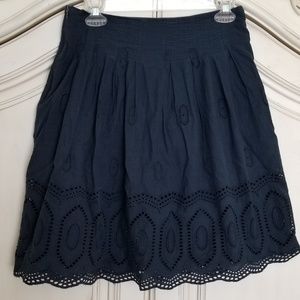 Verve Ami indigo blue eyelet skirt